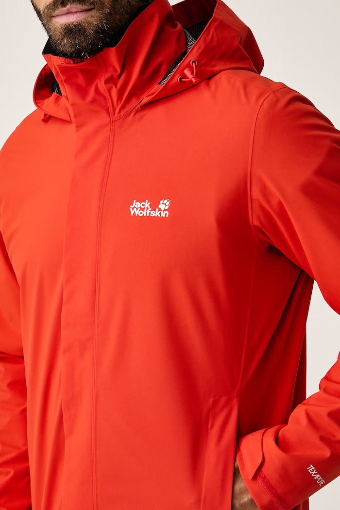 Непромокаемо яке Trailtime 2L Jack Wolfskin червен A63903