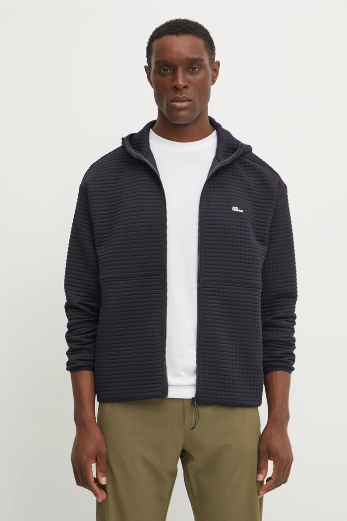 Jack Wolfskin bluza Mogari z kapturem granatowy A63849