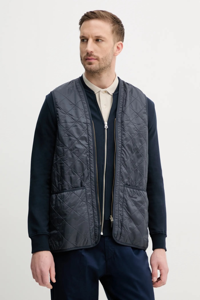 Vesta Barbour Polarquilt Waistcoat/Zip-In Liner s podšívkou námořnická modř MLI0002
