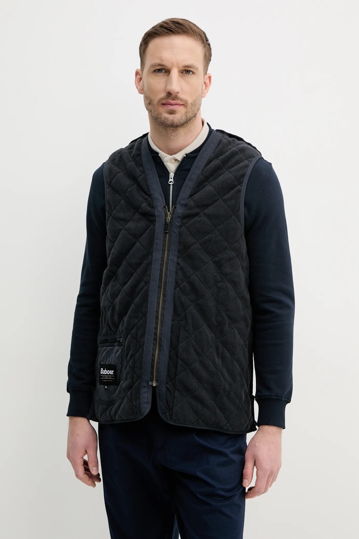 Vesta Barbour Polarquilt Waistcoat/Zip-In Liner námořnická modř MLI0002
