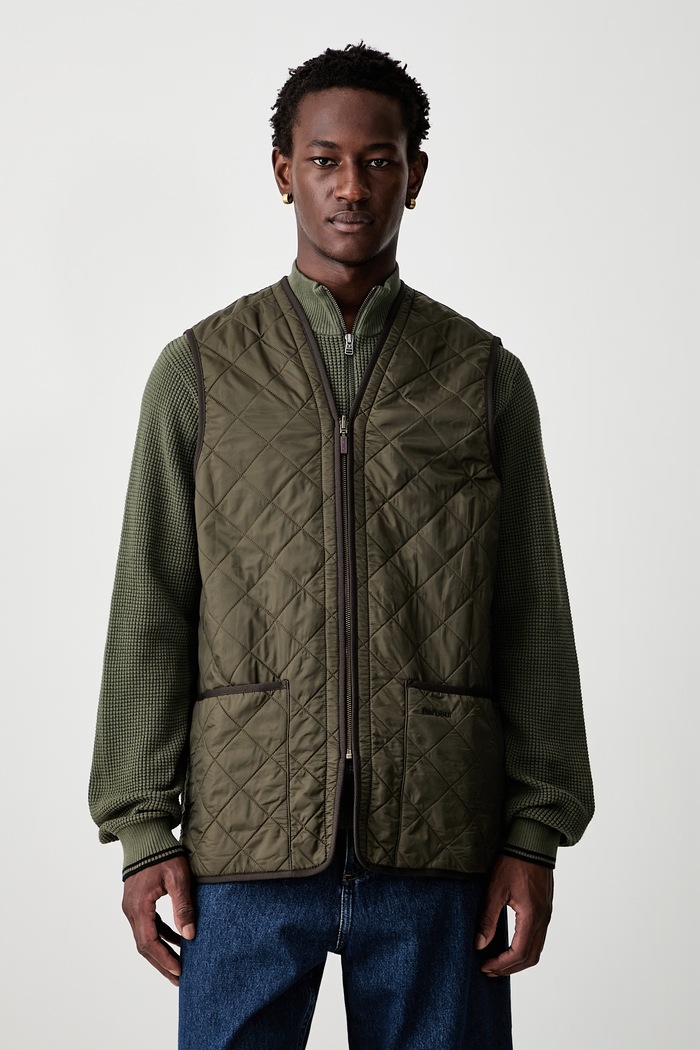 Barbour bezrękawnik męski Polarquilt Waistcoat/Zip-In Liner zielony MLI0002