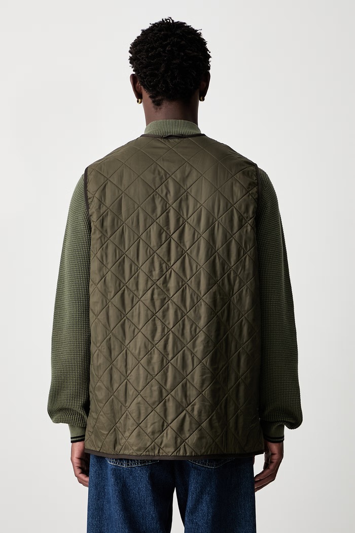 Odzież Barbour bezrękawnik męski Polarquilt Waistcoat/Zip-In Liner MLI0002 zielony
