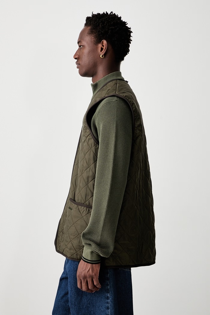 Barbour bezrękawnik męski Polarquilt Waistcoat/Zip-In Liner zielony MLI0002