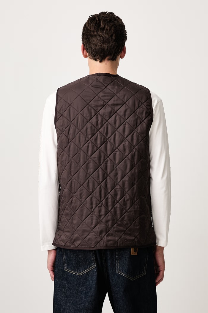 Odzież Barbour Bezrękawnik męski Polarquilt Waistcoat/Zip-In Liner MLI0002 brązowy