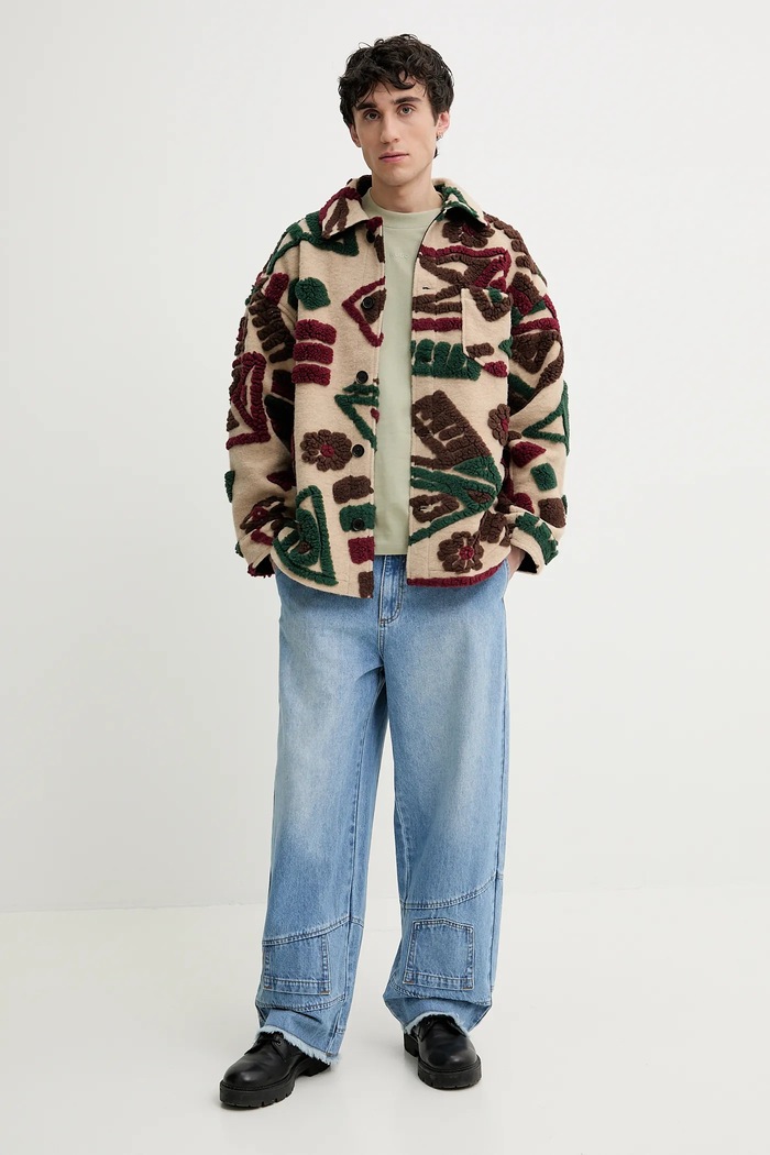 Desigual Kurtka z domieszką wełny QUEBEC 25SMEW02 beżowy SS25