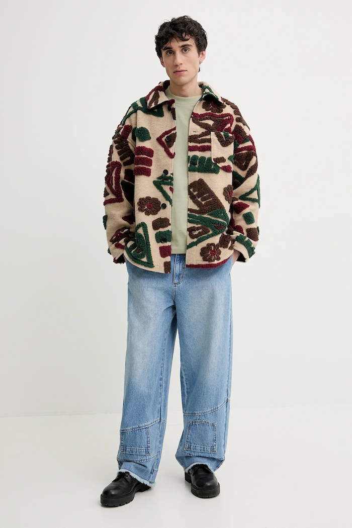 Desigual Kurtka z domieszką wełny QUEBEC 25SMEW02 beżowy SS25