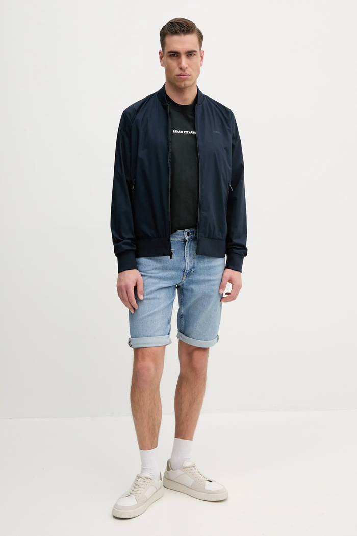 Bomber bunda Calvin Klein LV040FM512 námořnická modř AA00