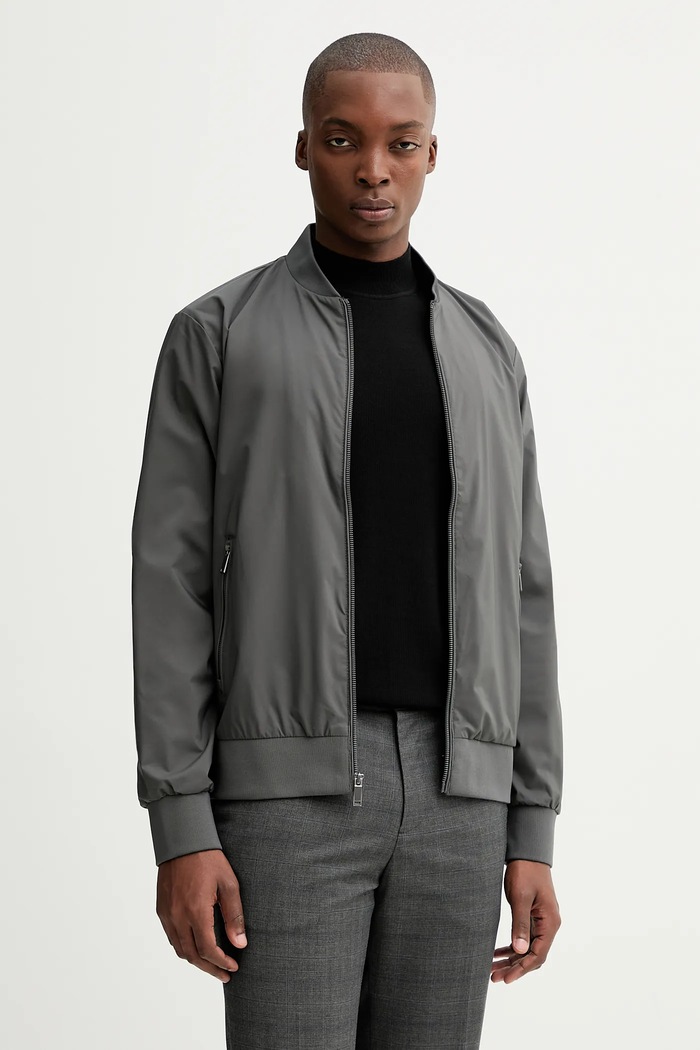 Μπουφάν bomber Calvin Klein γκρί LV040FM512