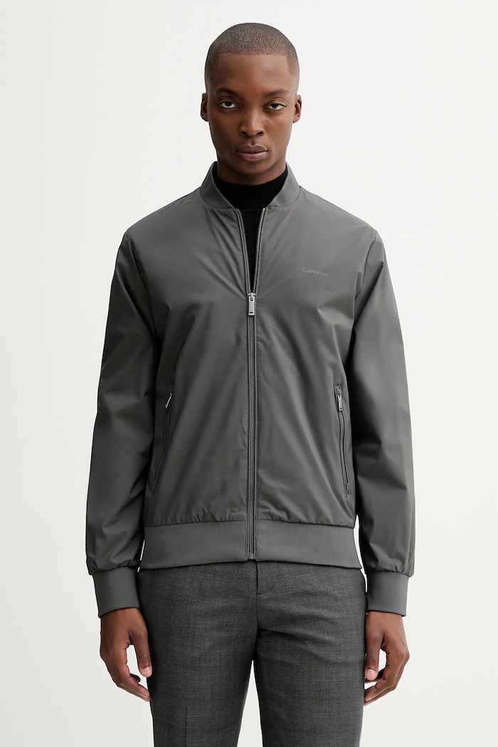 Μπουφάν bomber Calvin Klein γκρί LV040FM512