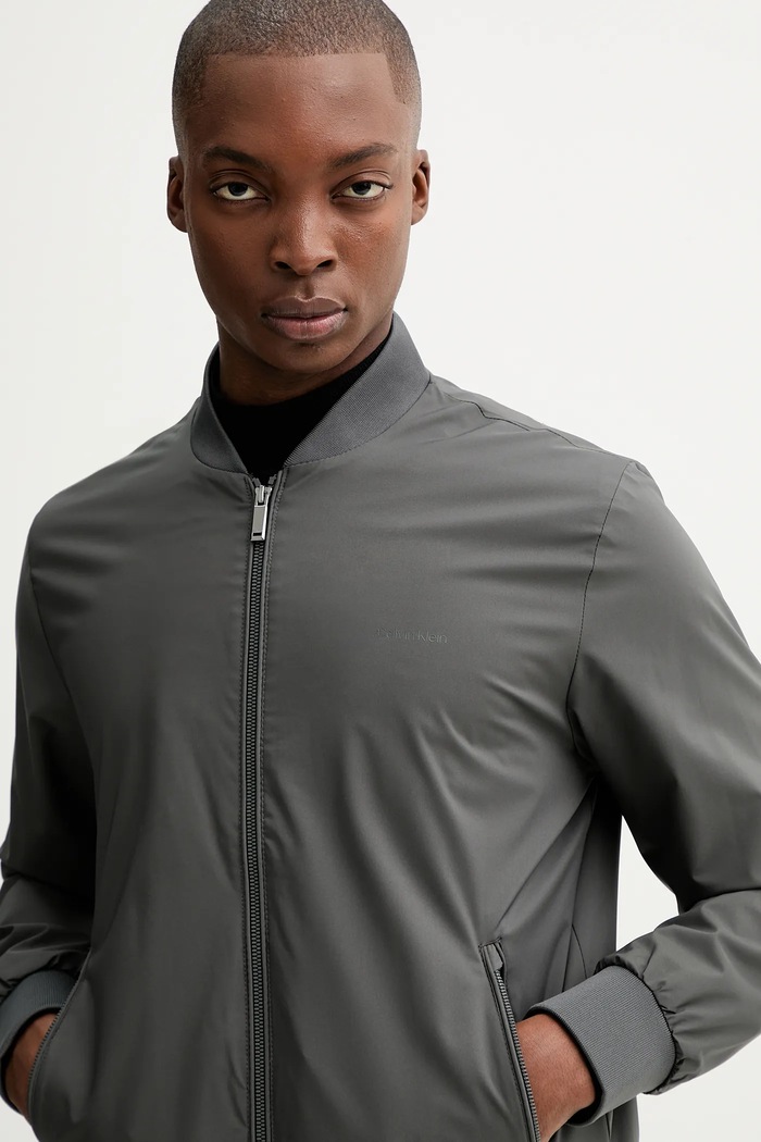Μπουφάν bomber Calvin Klein LV040FM512 γκρί