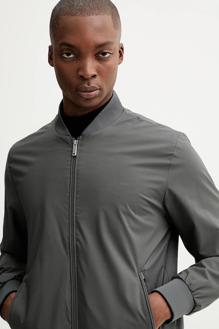 Μπουφάν bomber Calvin Klein LV040FM512 γκρί