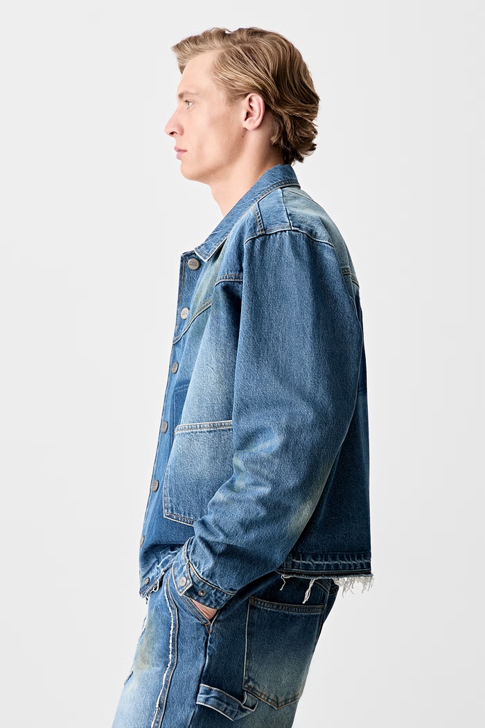 Andersson Bell Rodeo Motorcycle Denim kratka jakna traper za muškarce awa676m plava SS25