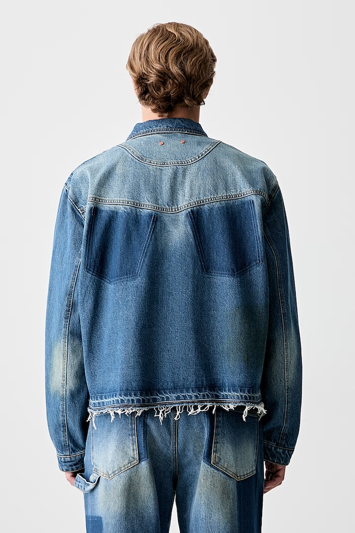 Ρούχα Andersson Bell Rodeo Motorcycle Denim κοντό μπουφάν ντένιμ Ανδρικό awa676m μπλε