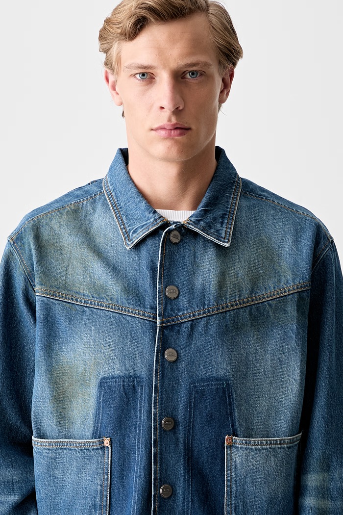 Andersson Bell Rodeo Motorcycle Denim kratka jakna traper za muškarce awa676m plava