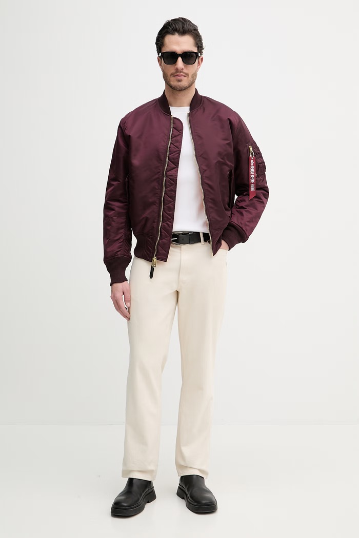 Oblečenie Bunda Alpha Industries MA-1 (HERITAGE) 100101 burgundské