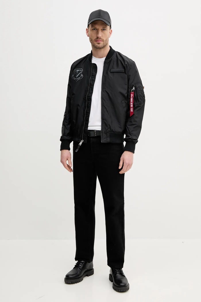 Bunda Alpha Industries MA-1 TT Flying Tigers 156129. čierna SS26