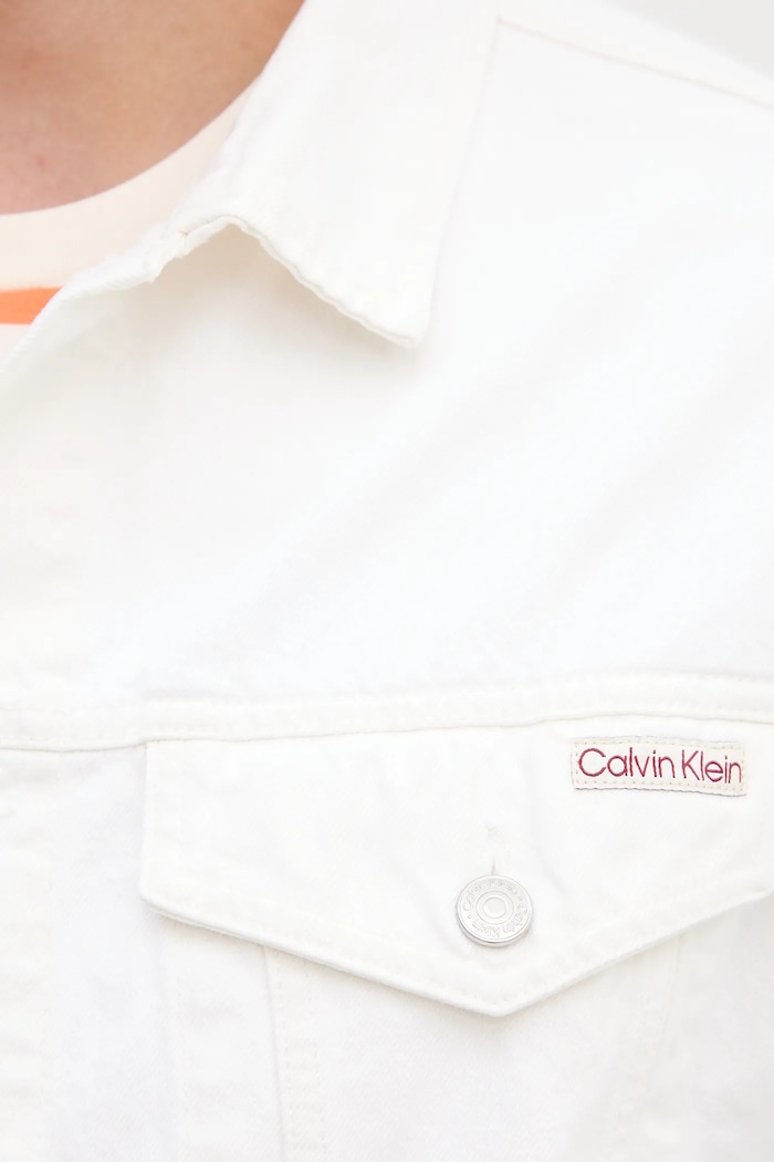 Calvin Klein Jeans kurtka jeansowa J30J327586 biały