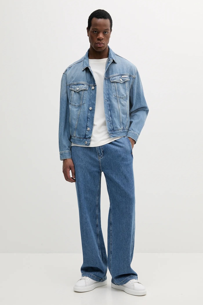 Calvin Klein Jeans kurtka jeansowa J30J327587 niebieski SS25
