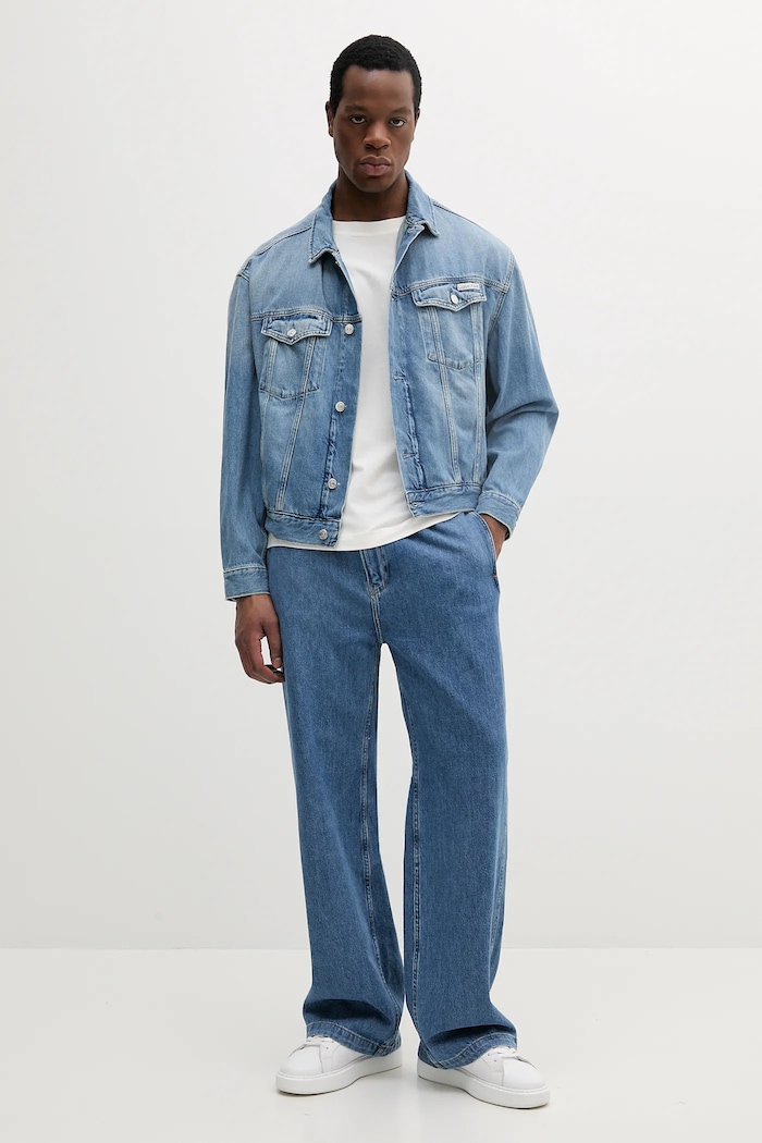 Calvin Klein Jeans kurtka jeansowa J30J327587 niebieski SS25