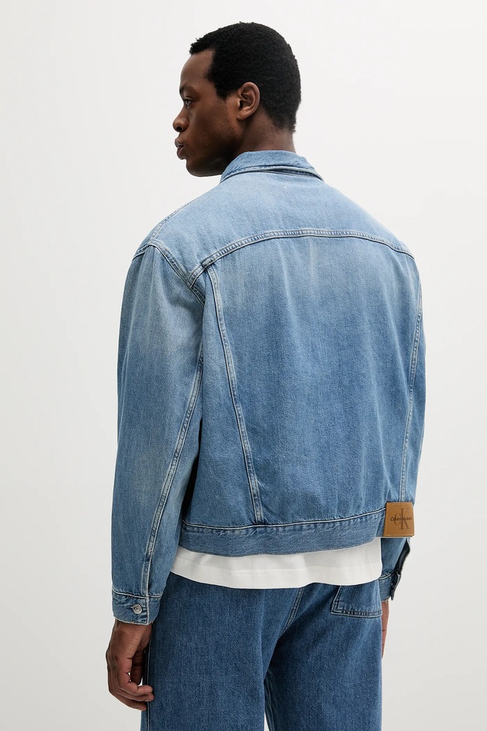 Odzież Calvin Klein Jeans kurtka jeansowa J30J327587 niebieski