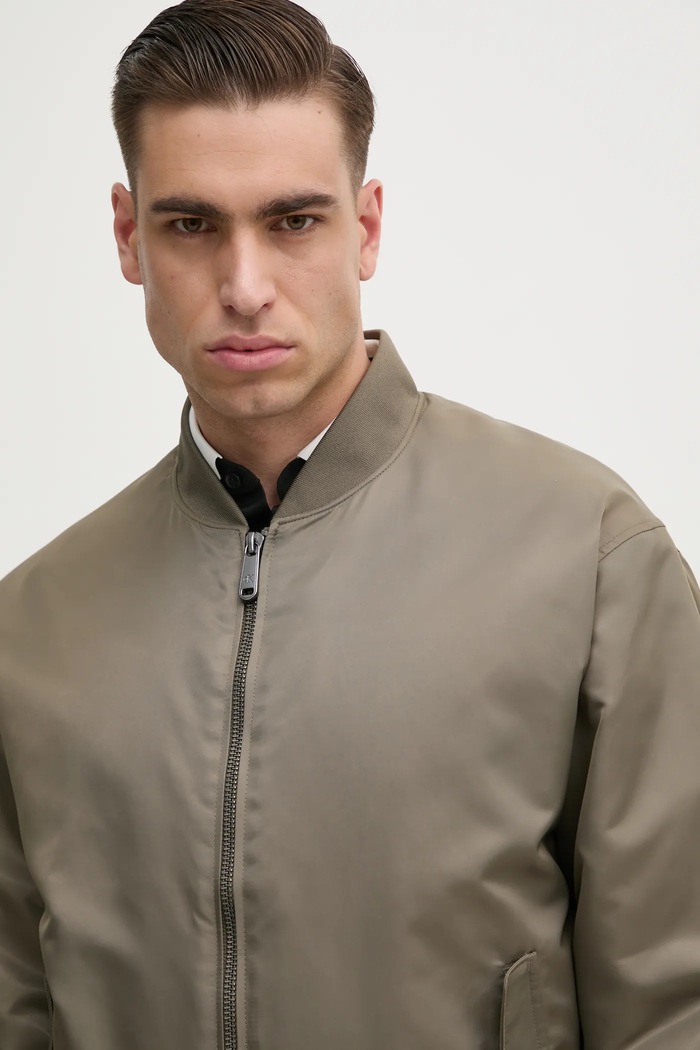 Μπουφάν bomber Calvin Klein Jeans πράσινο LV040EM524