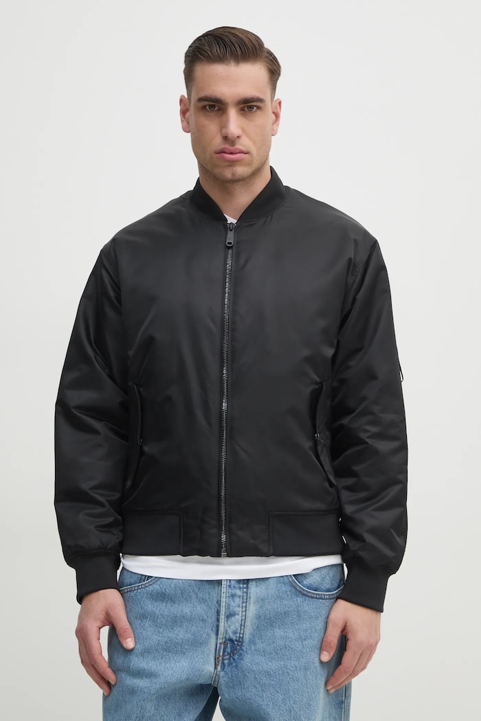 Μπουφάν bomber Calvin Klein Jeans μαύρο LV040EM524