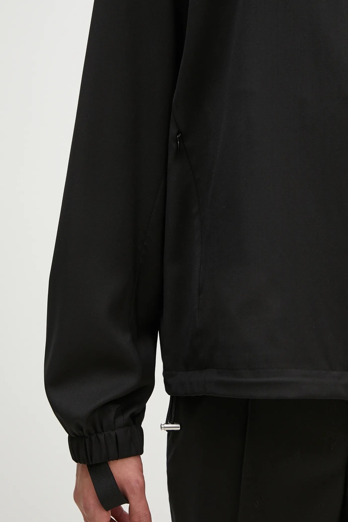 Helmut Lang gyapjú dzseki Relaxed Bomber.Suit O09HM102 fekete