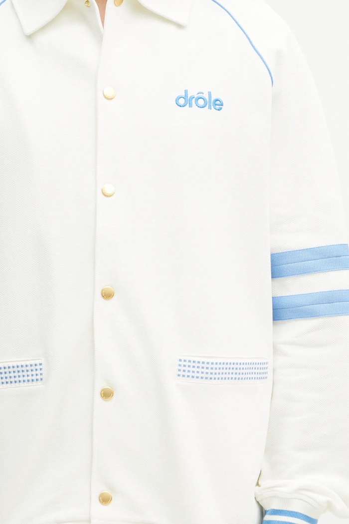 Bavlnená mikina Drôle de Monsieur Le Veste AprËs-sport biela G.JT227.CO162.OW