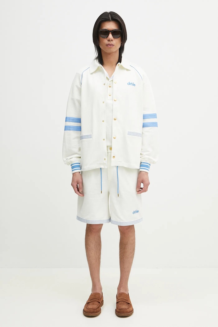 Bavlnená mikina Drôle de Monsieur Le Veste AprËs-sport G.JT227.CO162.OW biela