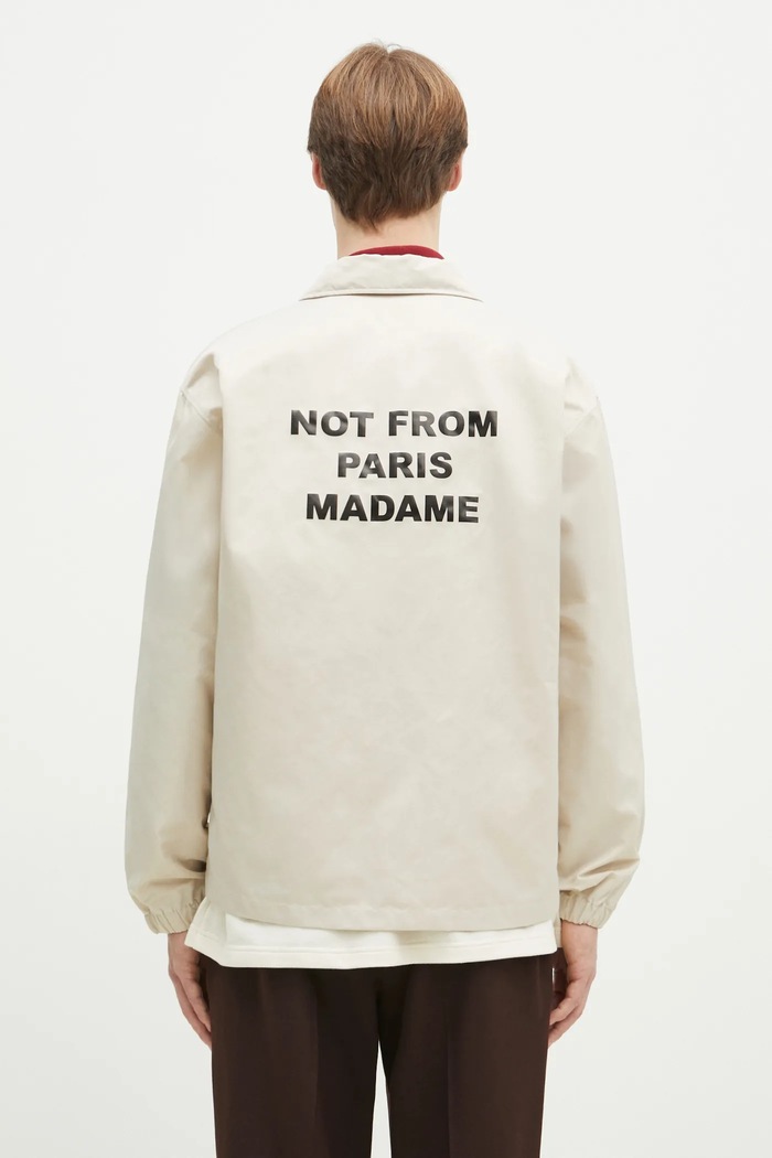 Drôle de Monsieur kurtka La Veste Slogan nieocieplane beżowy PERM.JT183.PA014.MT
