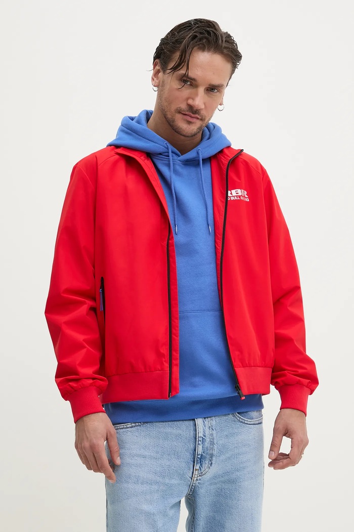 Red Bull Racing x Pepe Jeans geaca MARINA WINDBREAKER cu captuseala rosu RM400012
