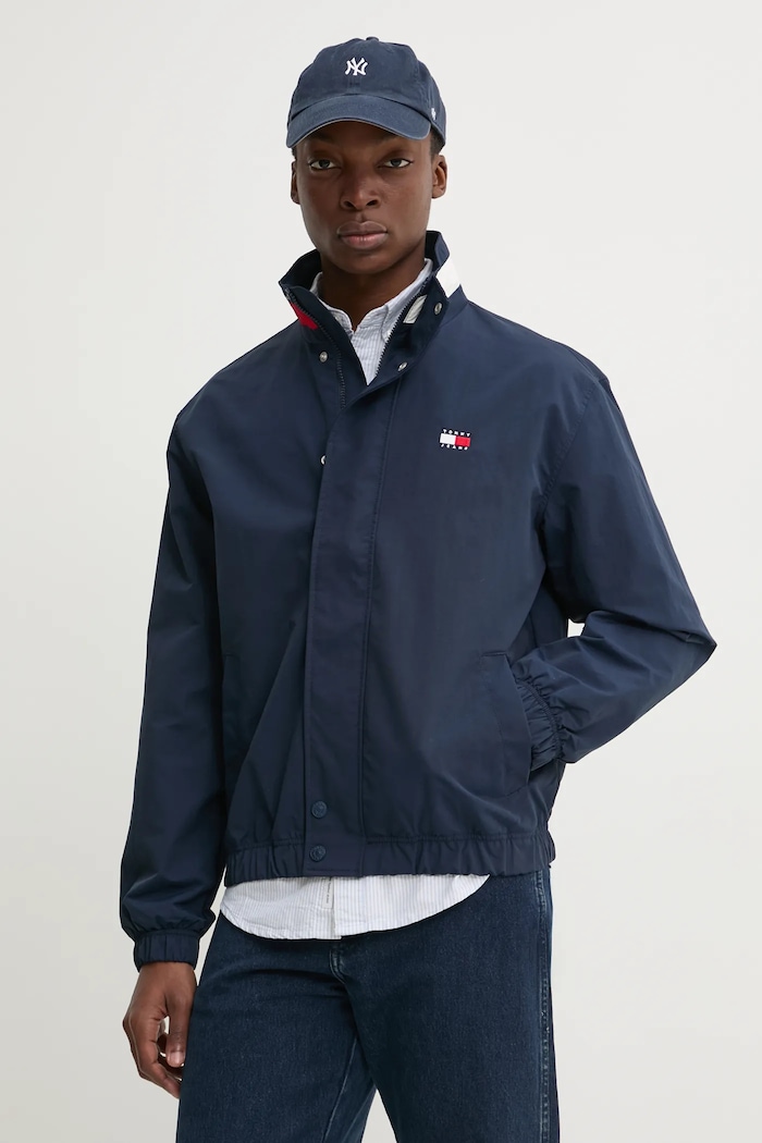 Яке Tommy Jeans уголемена тъмносин DM0DM20900
