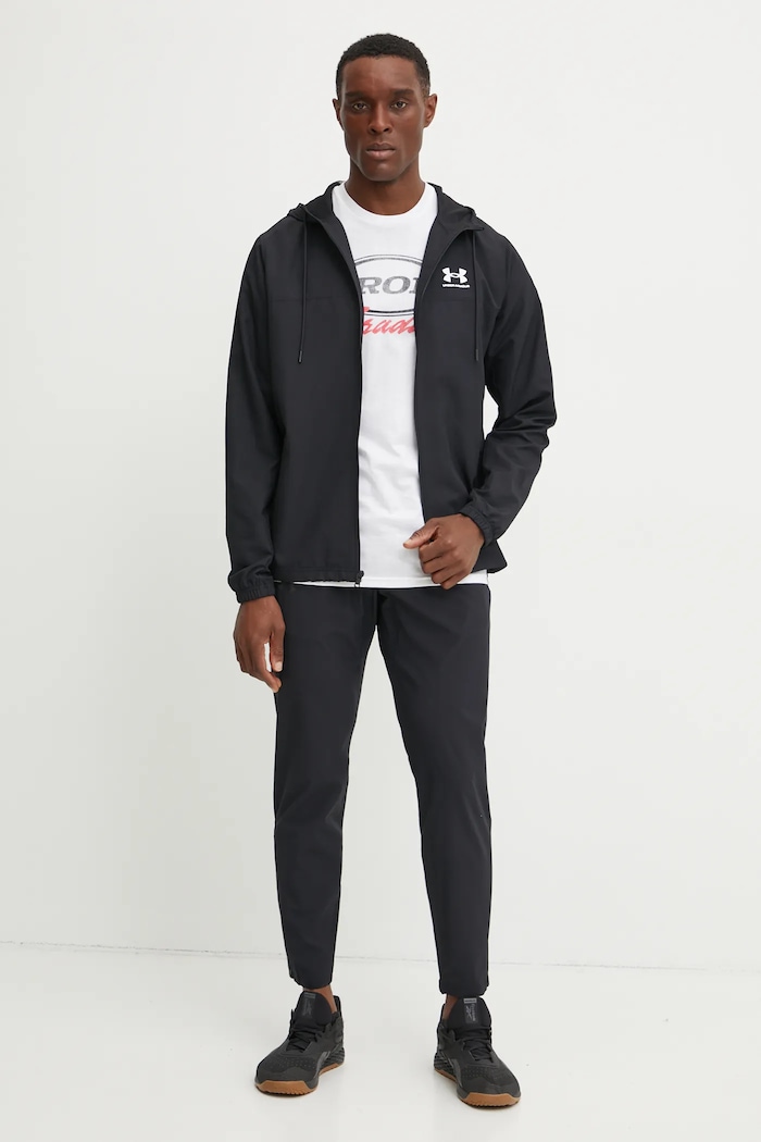 Under Armour sportovní bunda pánská Rival Terry 1390149 černá SS26