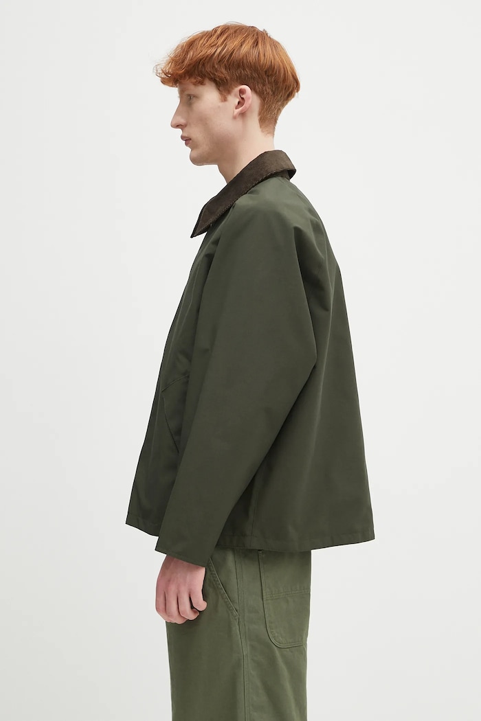 Barbour geacă cu două fețe Barbour OS Reversible Transporter Casual MCA0963 verde SS25