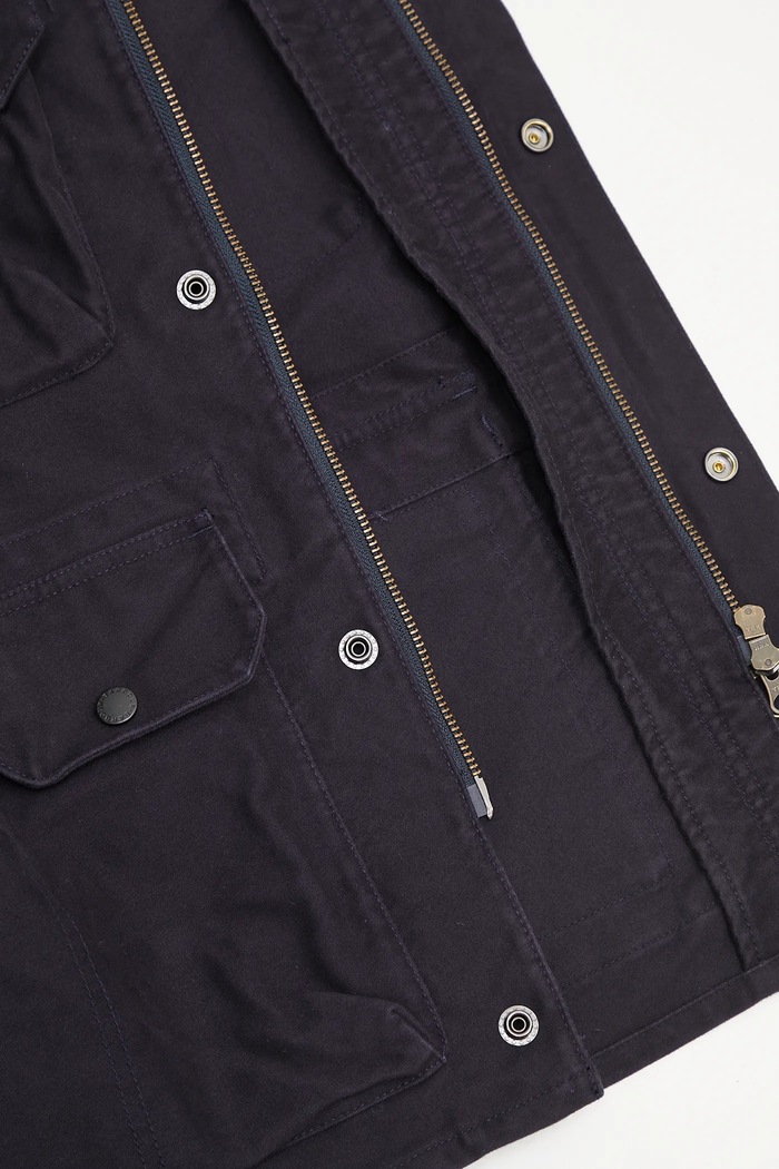 Bavlnená bunda Barbour Barbour Modified Dryfly Casual Jacket MCA1036 tmavomodrá