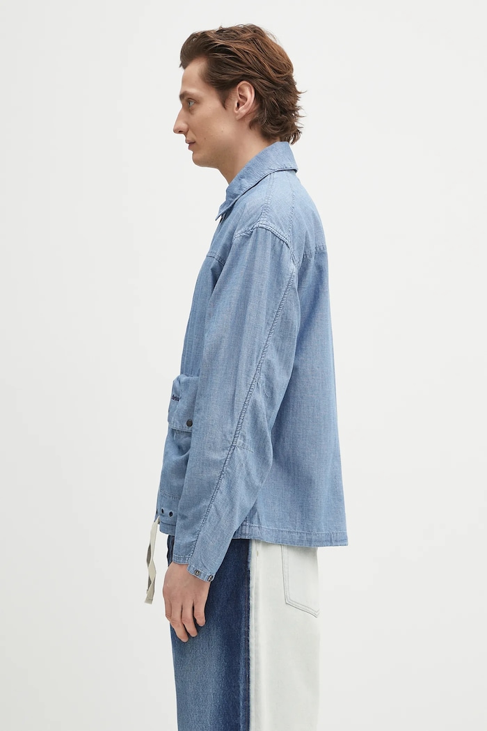 Barbour linen shirt Barbour Durham Chambray Casual Jacket MCA1038 blue SS25