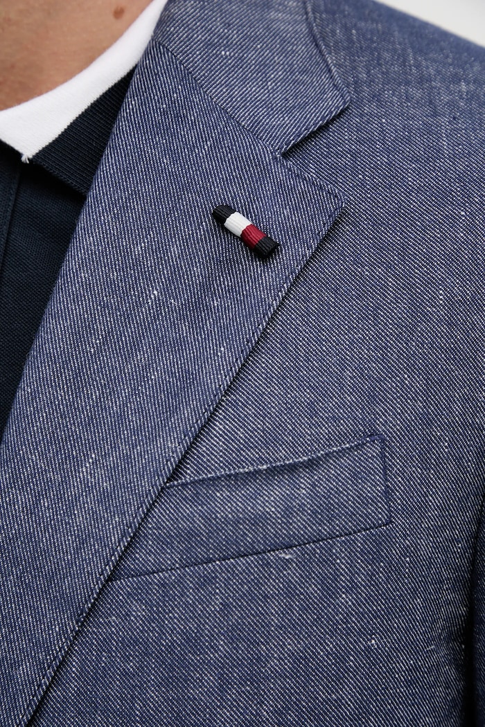 Laneni sako Tommy Hilfiger SQTHL5965.SQTH503 mornarsko plava