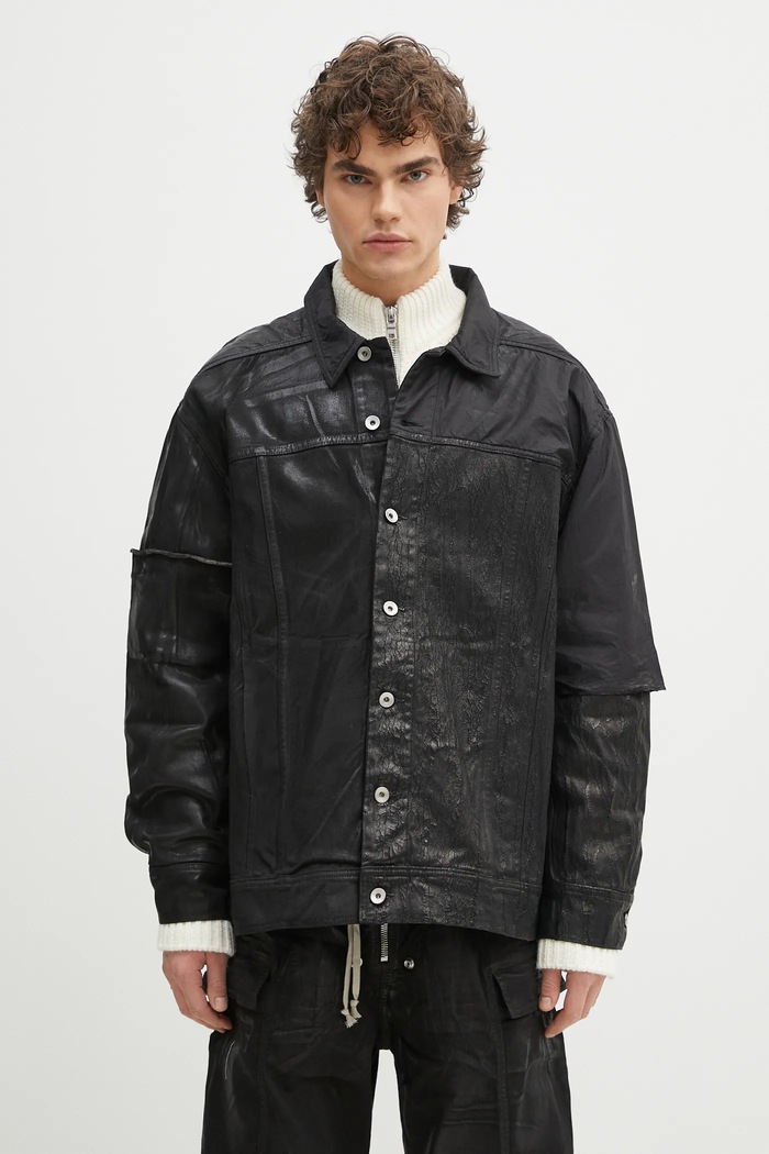 Яке Rick Owens Jumbo Worker без изолация черен DU01E3761.COMW1