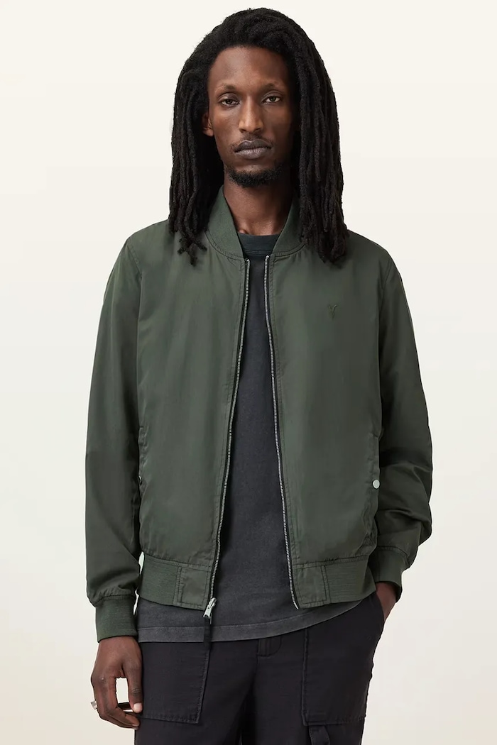 AllSaints geacă bomber pentru bărbați REV M085OB negru AA00