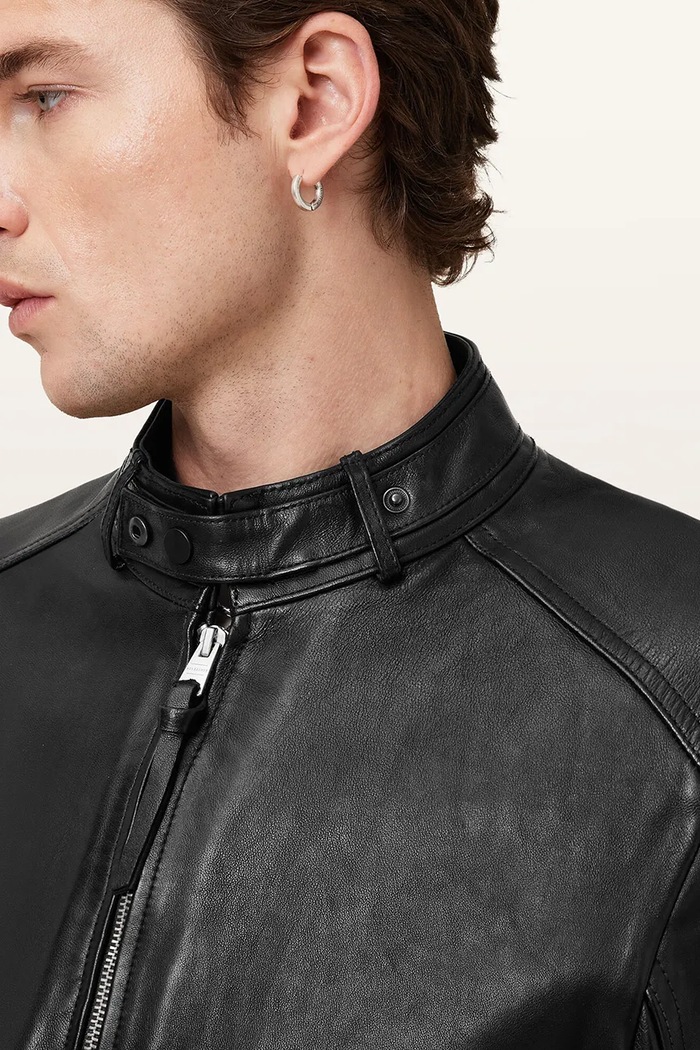 Odzież AllSaints kurtka skórzana CORA M064LB czarny