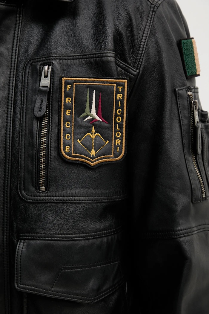 Kožená bunda Aeronautica Militare PN5046PL265