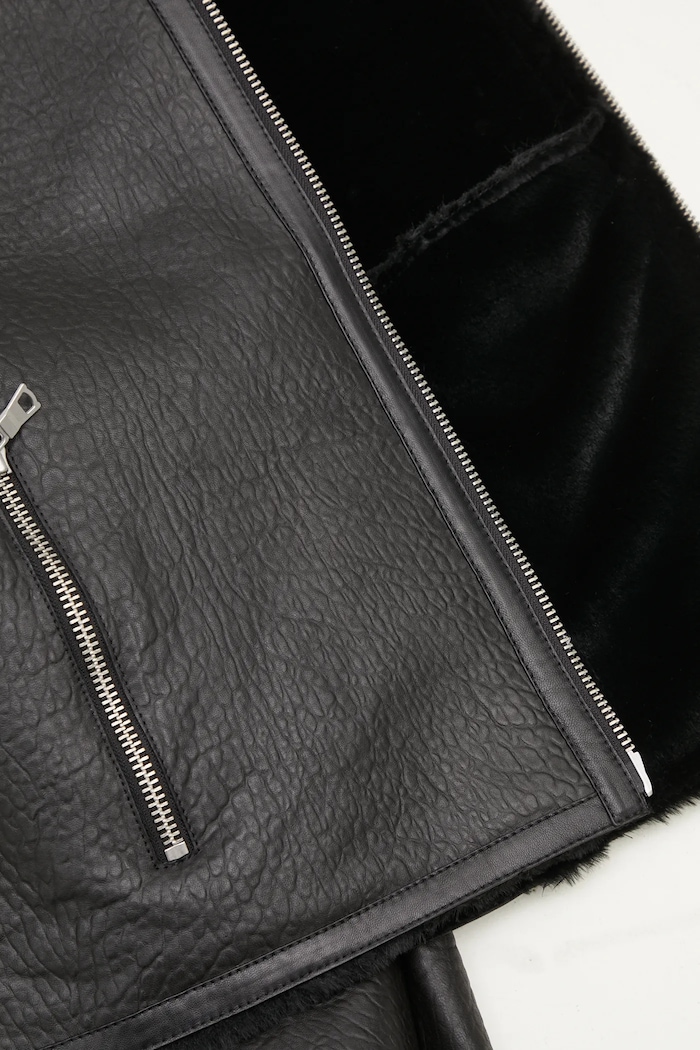 MKI MIYUKI ZOKU leather jacket Shearling Bomber Jacket SHEARLING.BOMBER.JACKET