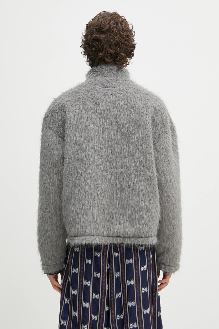 Oblačila Jakna MKI MIYUKI ZOKU Faux Alpaca Track Jacket FAUX.ALPACA.TRACK.JACK. siva