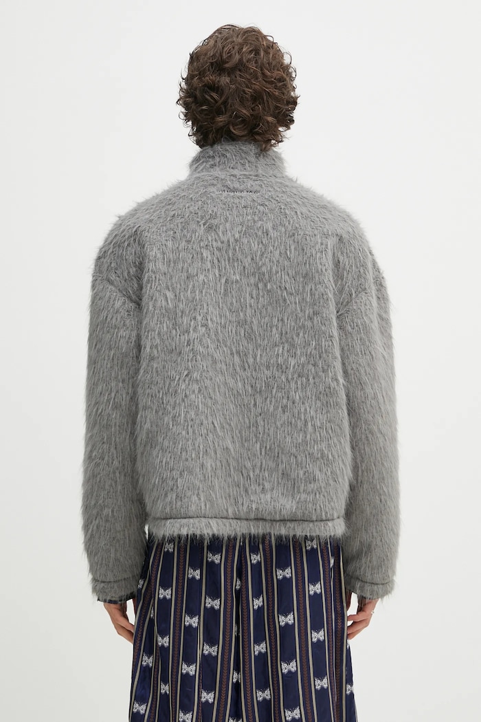 Oblačila Jakna MKI MIYUKI ZOKU Faux Alpaca Track Jacket FAUX.ALPACA.TRACK.JACK. siva