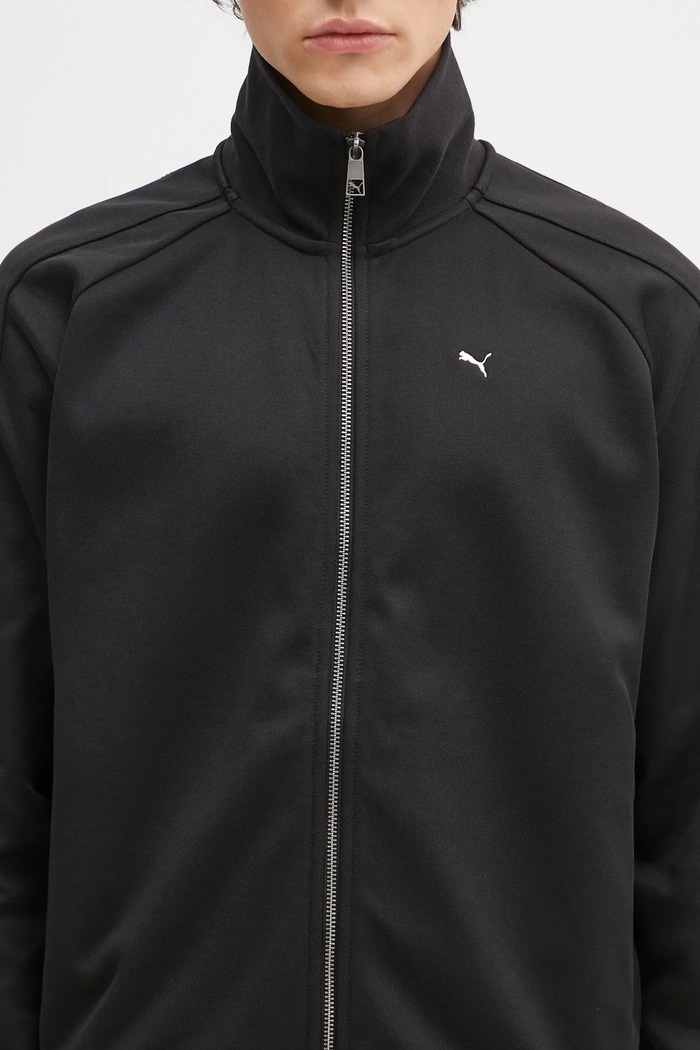 Puma T7 Track Jacket суичър с цип с памук мъжки черен 629936