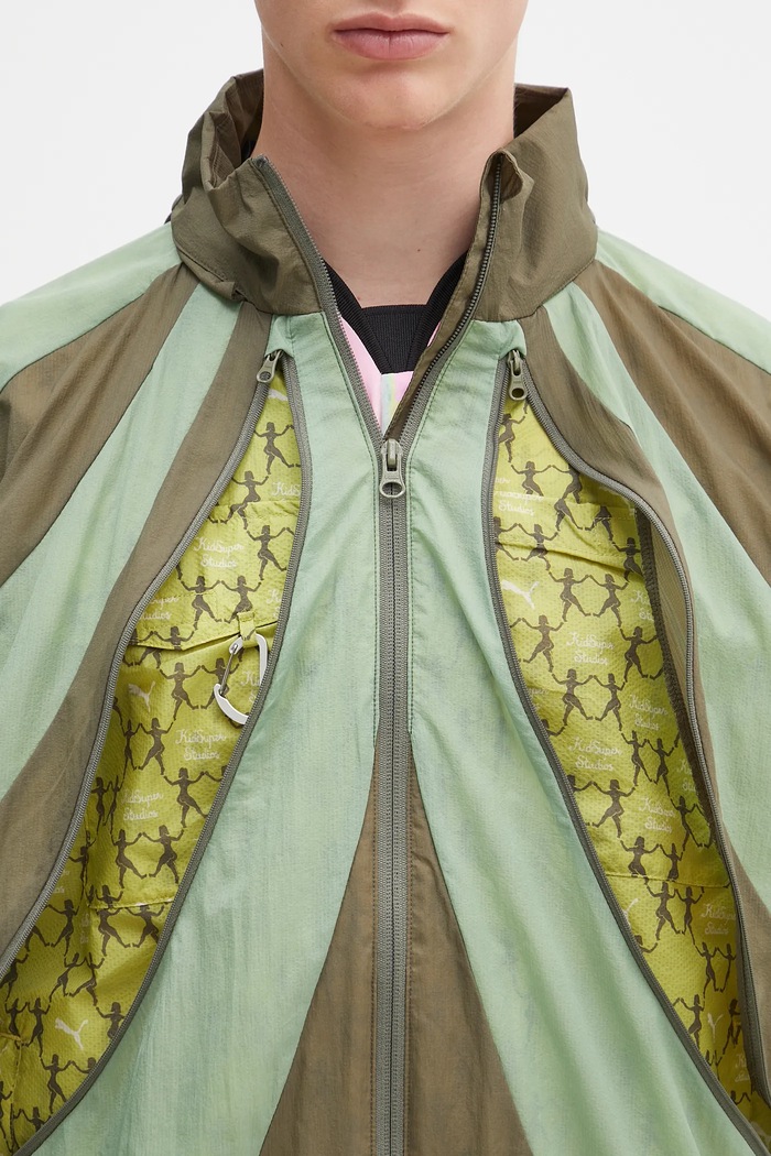 Puma kurtka PUMA x KIDSUPER Windbreaker zielony 629509