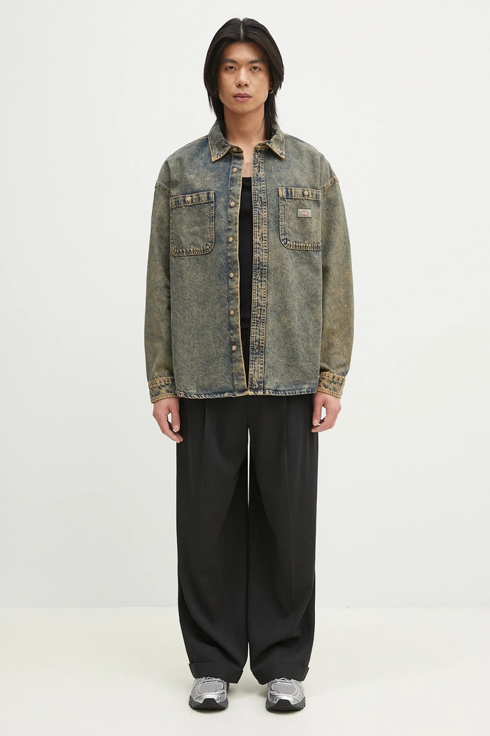 Dickies kurtka jeansowa Houston Ls Shirt Yellow Fade Indigo DK0A4YF5K581