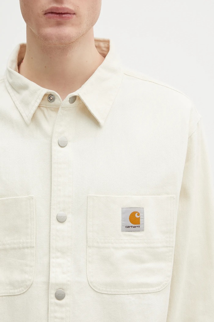 Carhartt WIP giacca camicia Crawford Shirt Jac beige I034524.05XX