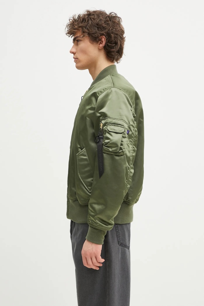 Dvostrana jakna Alpha Industries MA-1 Base Flight Jacket 756111.01 zelena SS26