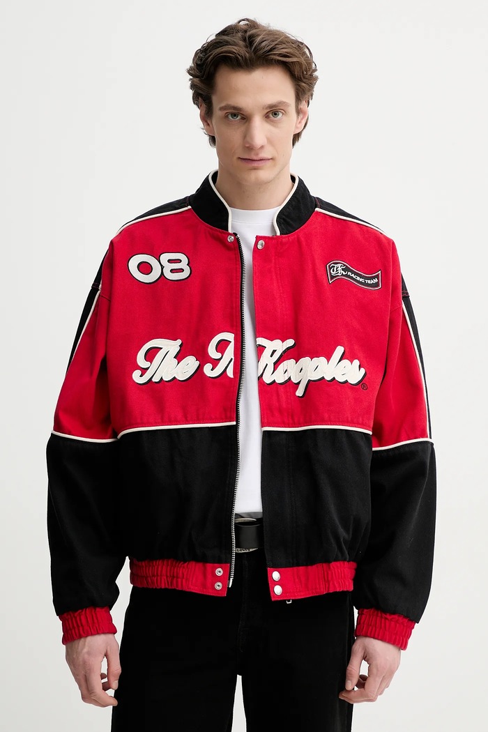 Rifľová bunda The Kooples červená HBLO30010K